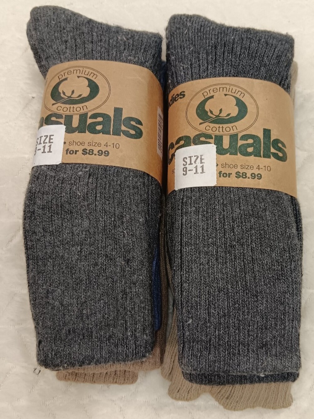 Premium Cotton Ladies Crew Socks NEW